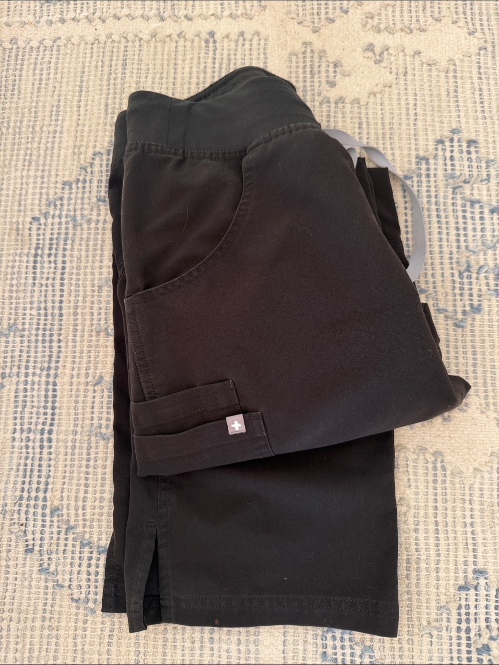 FIGS Black Cargo Pocket Pants - XS wide leg